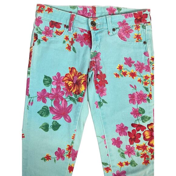 Car Mar Womens Jeans Carmar Floral Stretch Denim Pants sz 24 - Picture 2 of 6